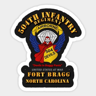 504th Infantry Regiment - Devils - FBNC Sticker